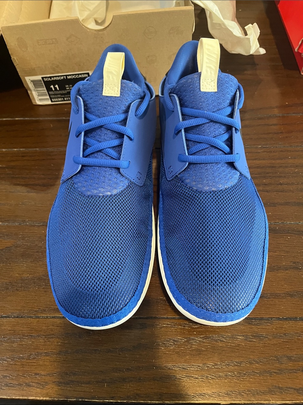 Nike Men's Royal Blue Athletic Sneakers with Cream Tongue Tab